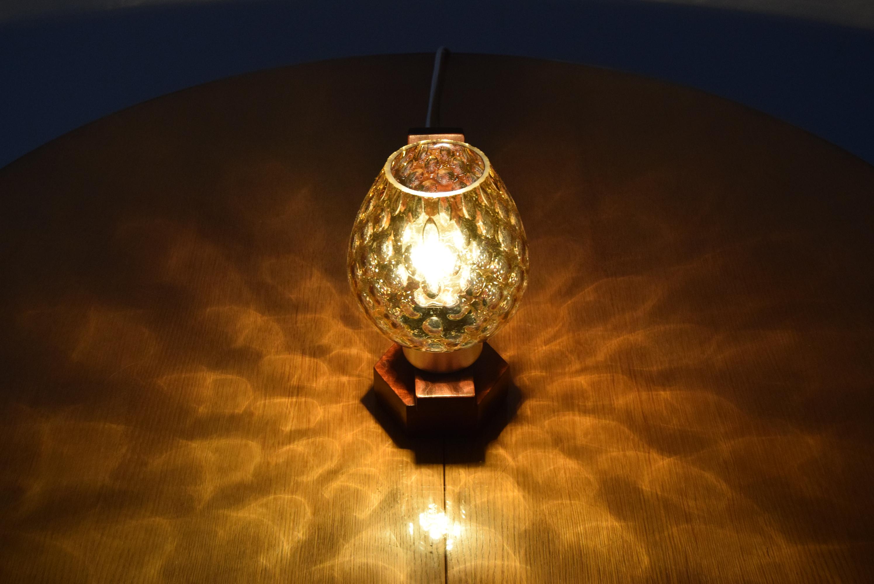 Midcentury Wood Table Lamp/ Drevo Humpolec, 1960s For Sale 2
