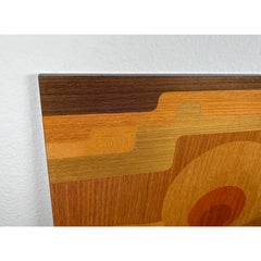 Intarsienwandbild aus Holzfurnier, 1960er Jahre