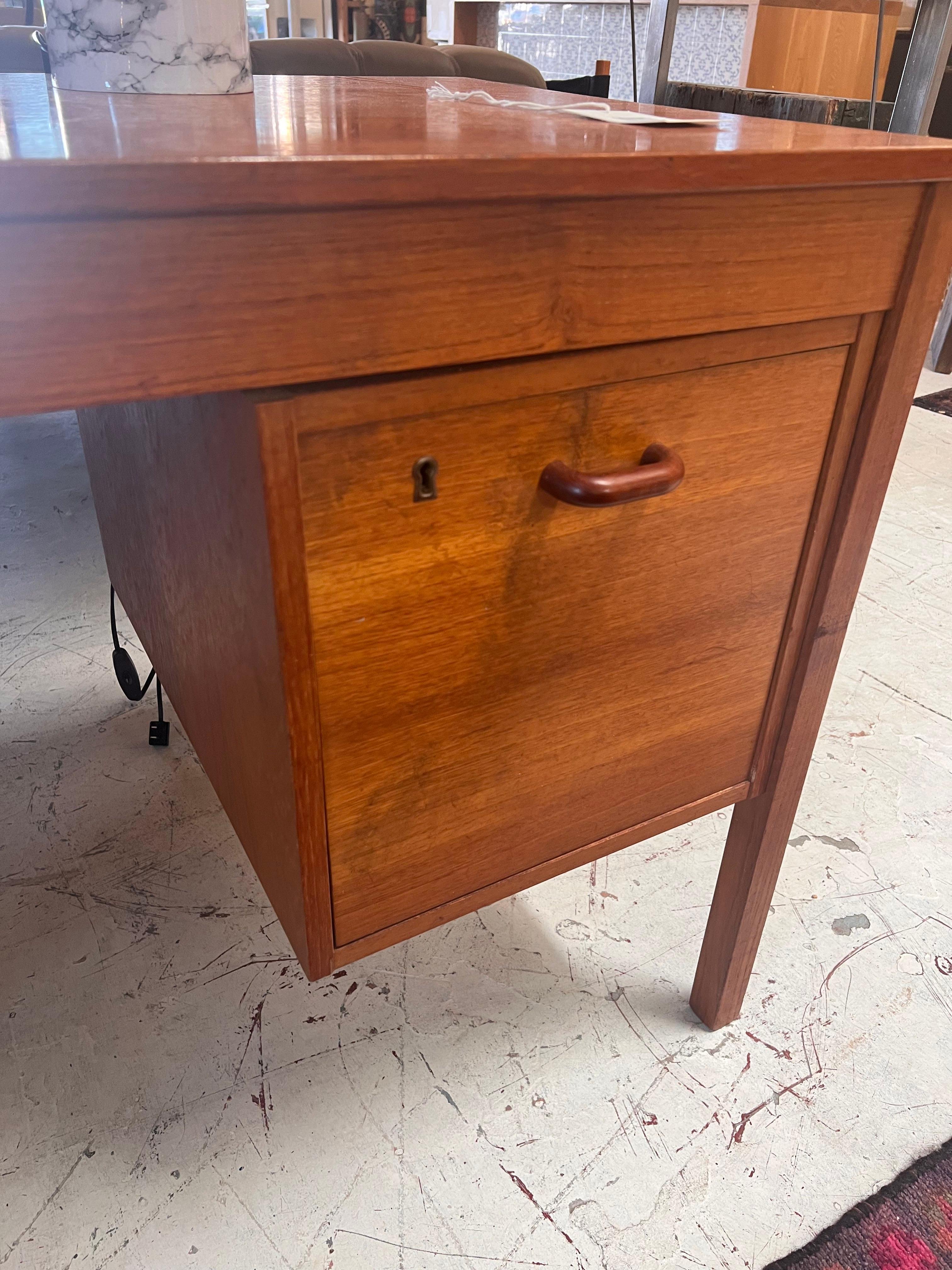 20th Century Midcentury Wood Work Desk