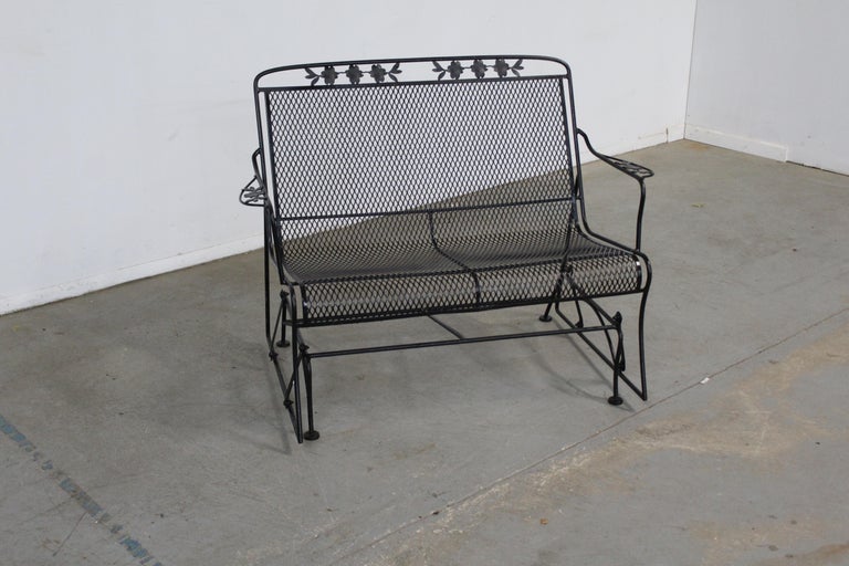 MidCentury Woodard Iron Outdoor Glider Bench at 1stDibs vintage