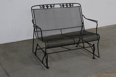 Mid-Century Woodard Iron Outdoor Glider Bench