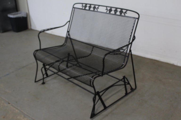 MidCentury Woodard Iron Outdoor Glider Bench at 1stDibs vintage