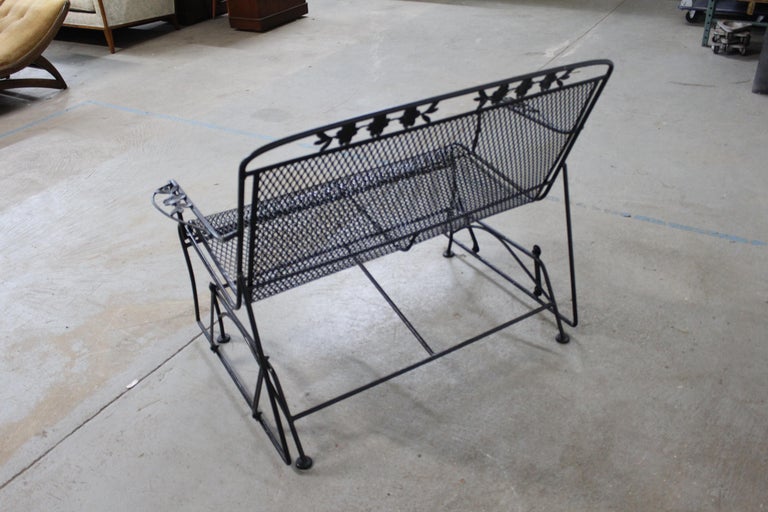 MidCentury Woodard Iron Outdoor Glider Bench at 1stDibs vintage