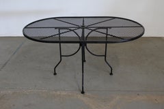 Mid-Century Woodard Oval Iron Outdoor Dining Table
