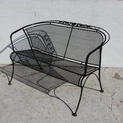 Mid Century Woodard Style Patio Settee