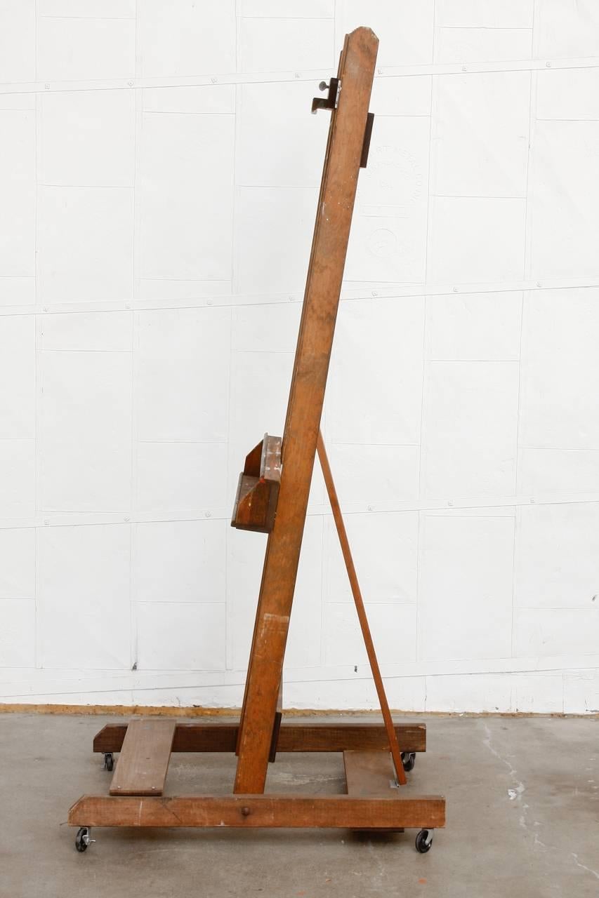 wood art easel