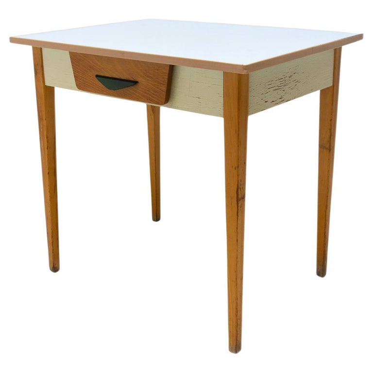 Mid Century Wooden and Formica Central Table, Czechoslovakia, 1960's