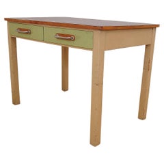 Antique Mid century wooden and formica kitchen table, Czechoslovakia, 1950´s