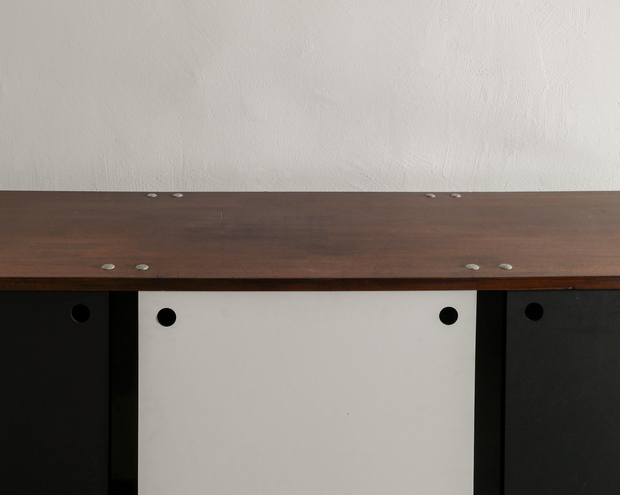Mid Century Holz und Metall 