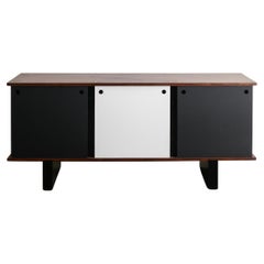 Mobile credenza "Bloc" di Charlotte Perriand in legno e metallo, anni '50