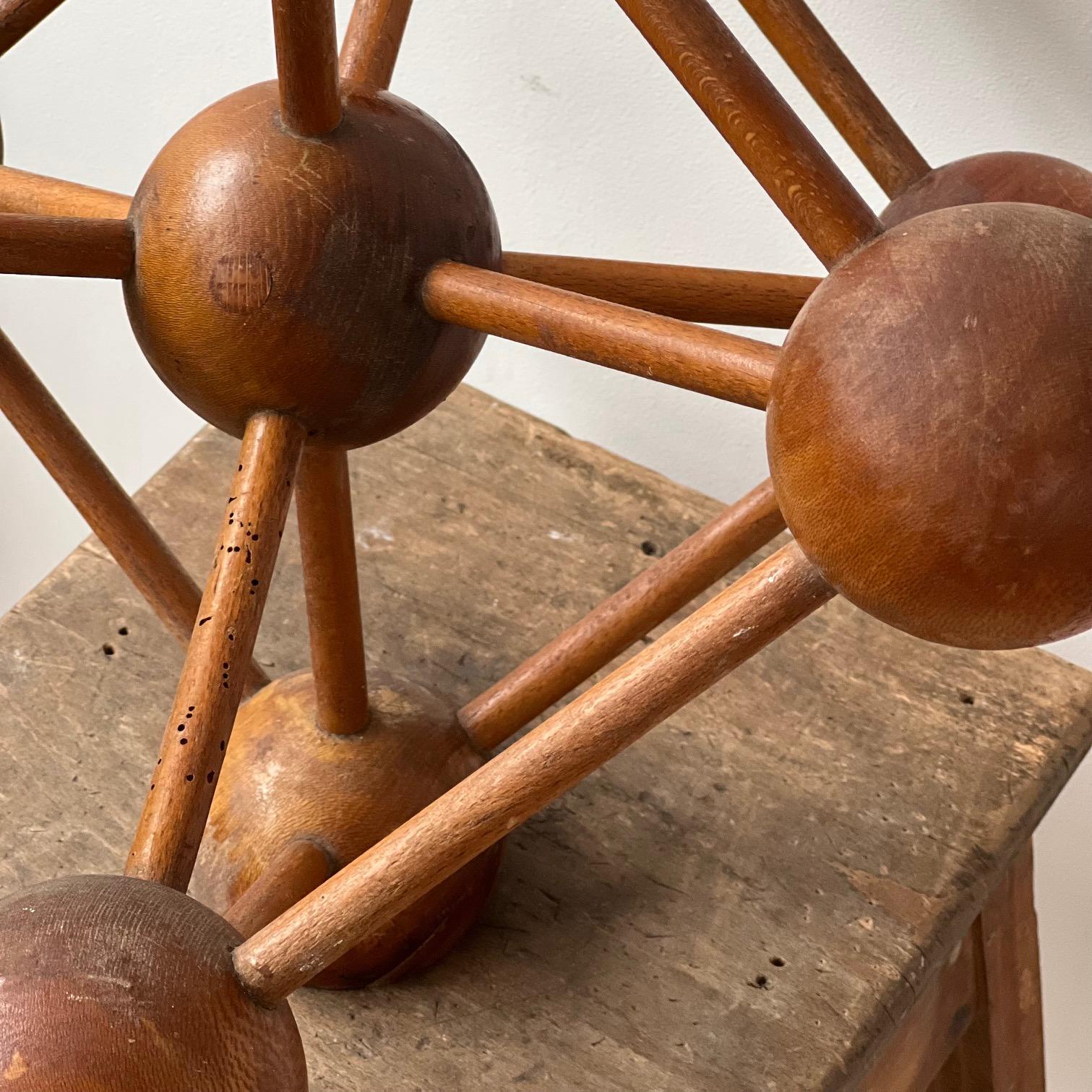 Mid-Century Wooden Atomium Decorative Geometric Model 5