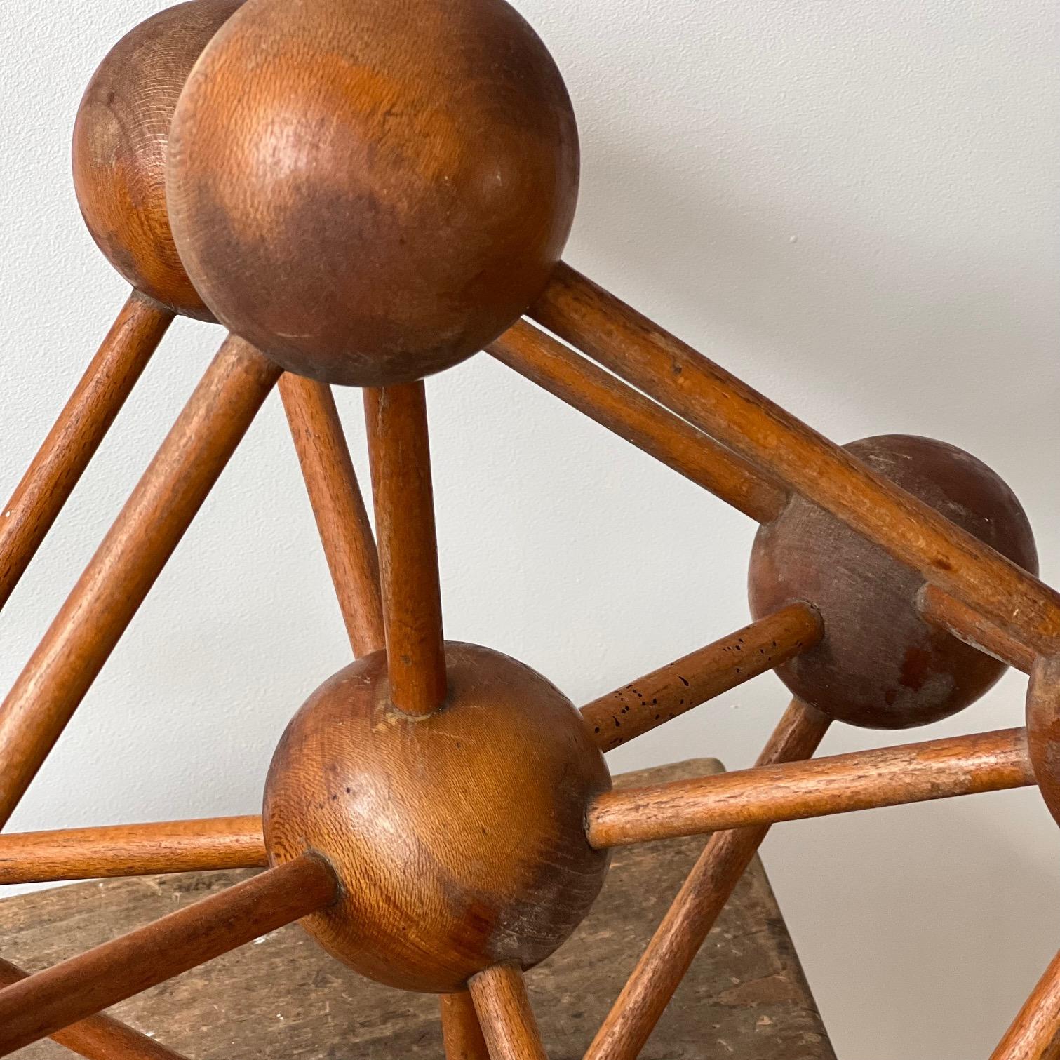Mid-Century Wooden Atomium Decorative Geometric Model 4