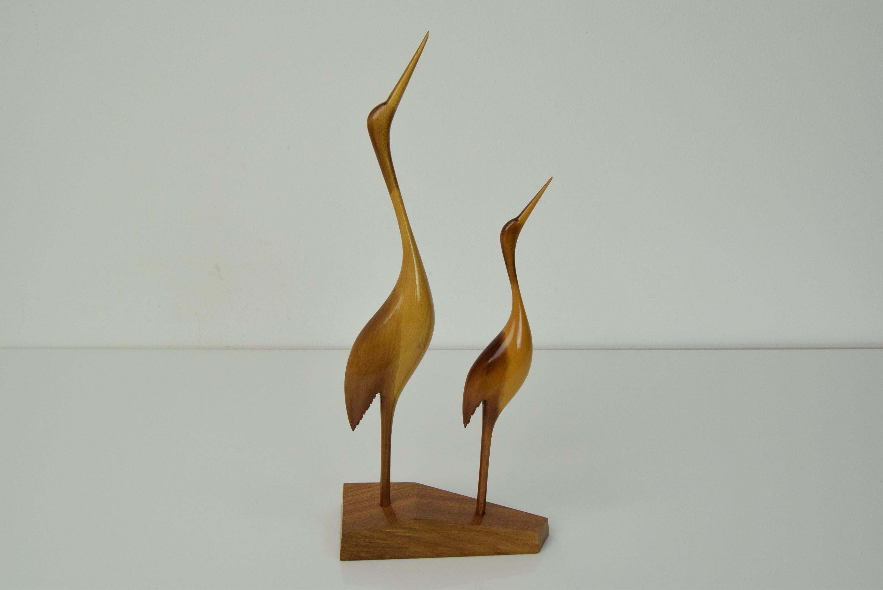 Mid-Century Modern Mid-century Wooden Birds, 1960's. 