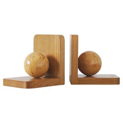 Mid-Century Wooden Bookends, 1930s, Set of 2