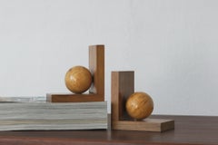 Mid-Century Wooden Bookends, 1950s, Set of 2