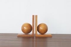 Mid-Century Wooden Bookends, 1950s, Set of 2