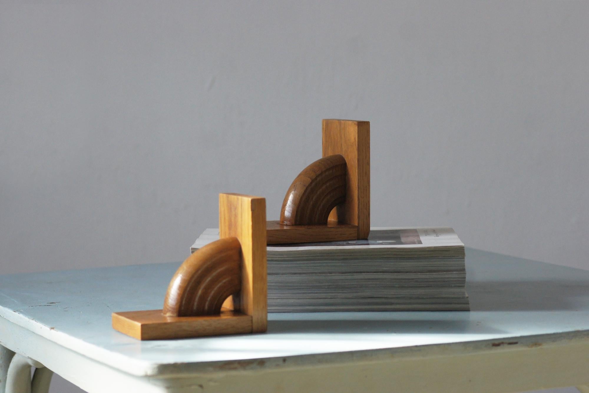 Mid-20th Century Mid-Century Wooden Bookends, 1950s, Set of 2 For Sale