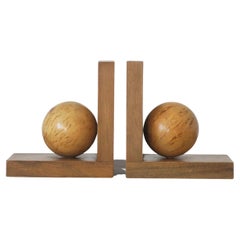 Mid-Century Wooden Bookends, 1950s, Set of 2