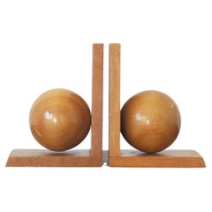 Mid-Century Wooden Bookends, 1950s, Set of 2