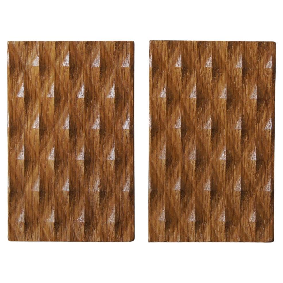 Fermalibri in legno di metà secolo, anni 
60, set di 2 in vendita