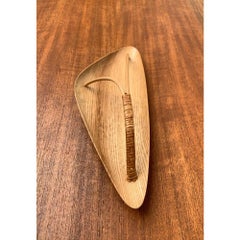 Mid-Century Wooden Bowl with Handle, 1960s