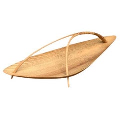 Mid-Century Wooden Bowl with Handle, 1960s