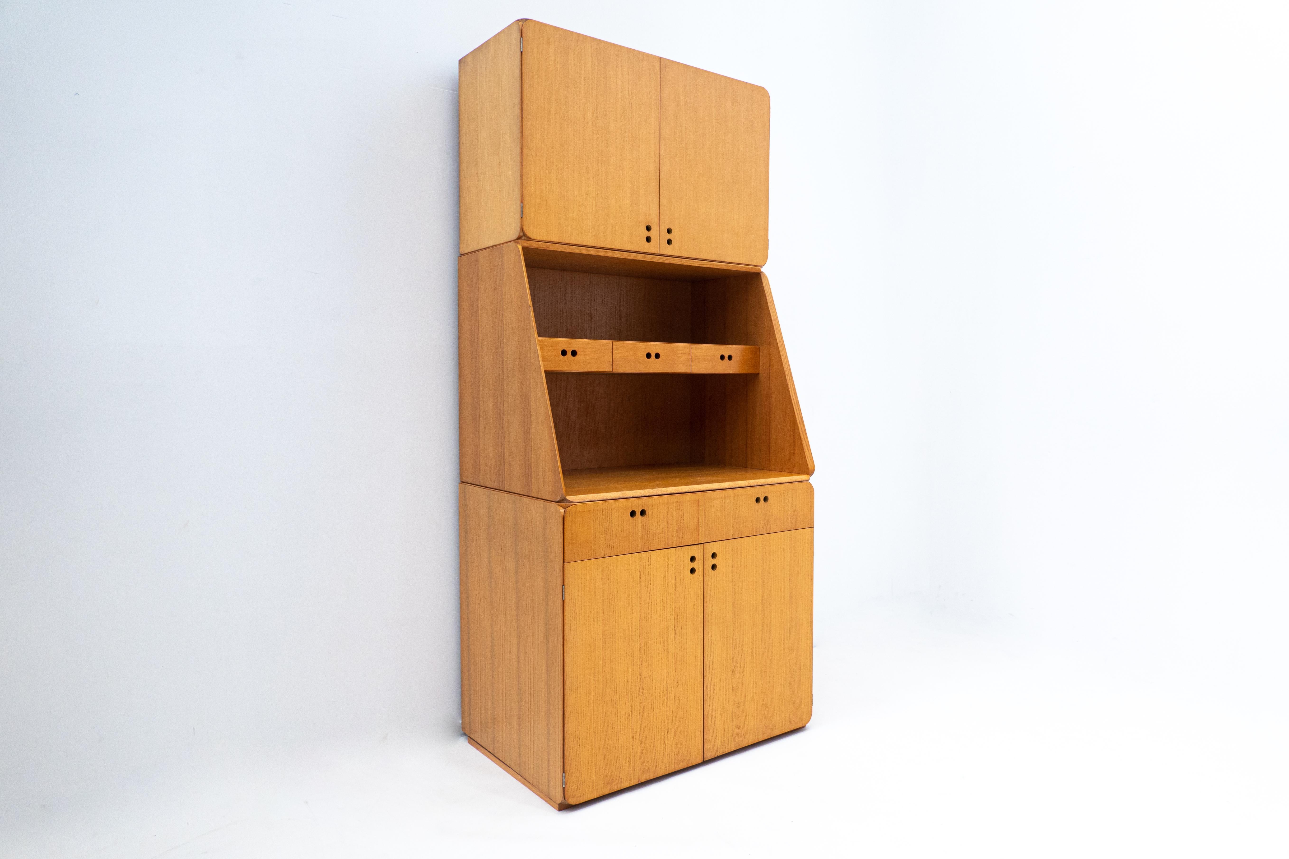 Dutch Mid-Century Wooden Cabinet by Derk Jan de Vries, The Netherlands 1960s For Sale