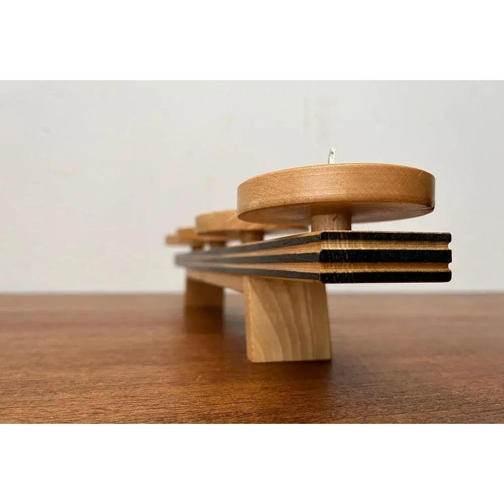Mid-Century moderno Portacandele in legno di metà secolo, anni '60 in vendita
