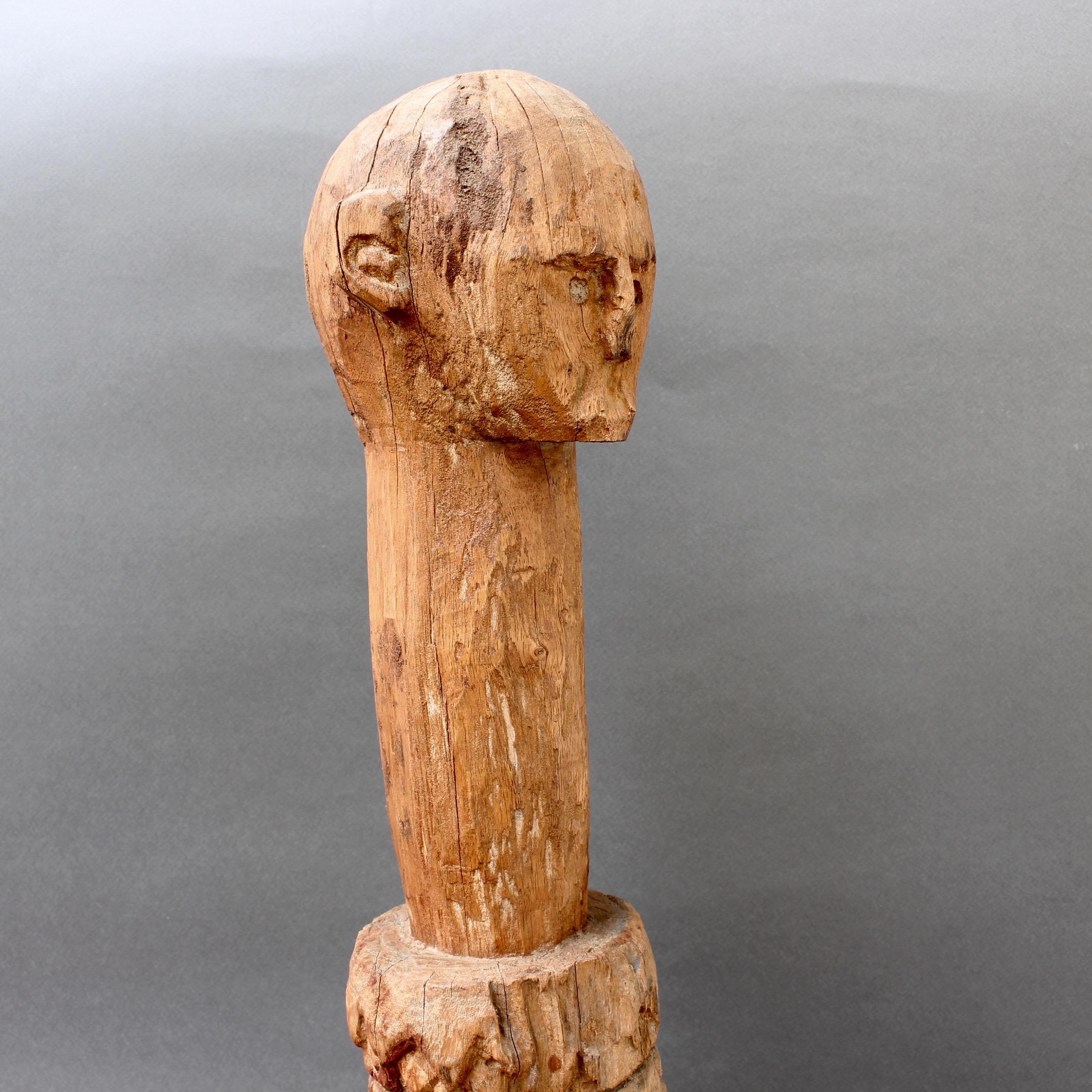 Midcentury Wooden Carving of Protective Figure from Sumba Island, Indonesia 4