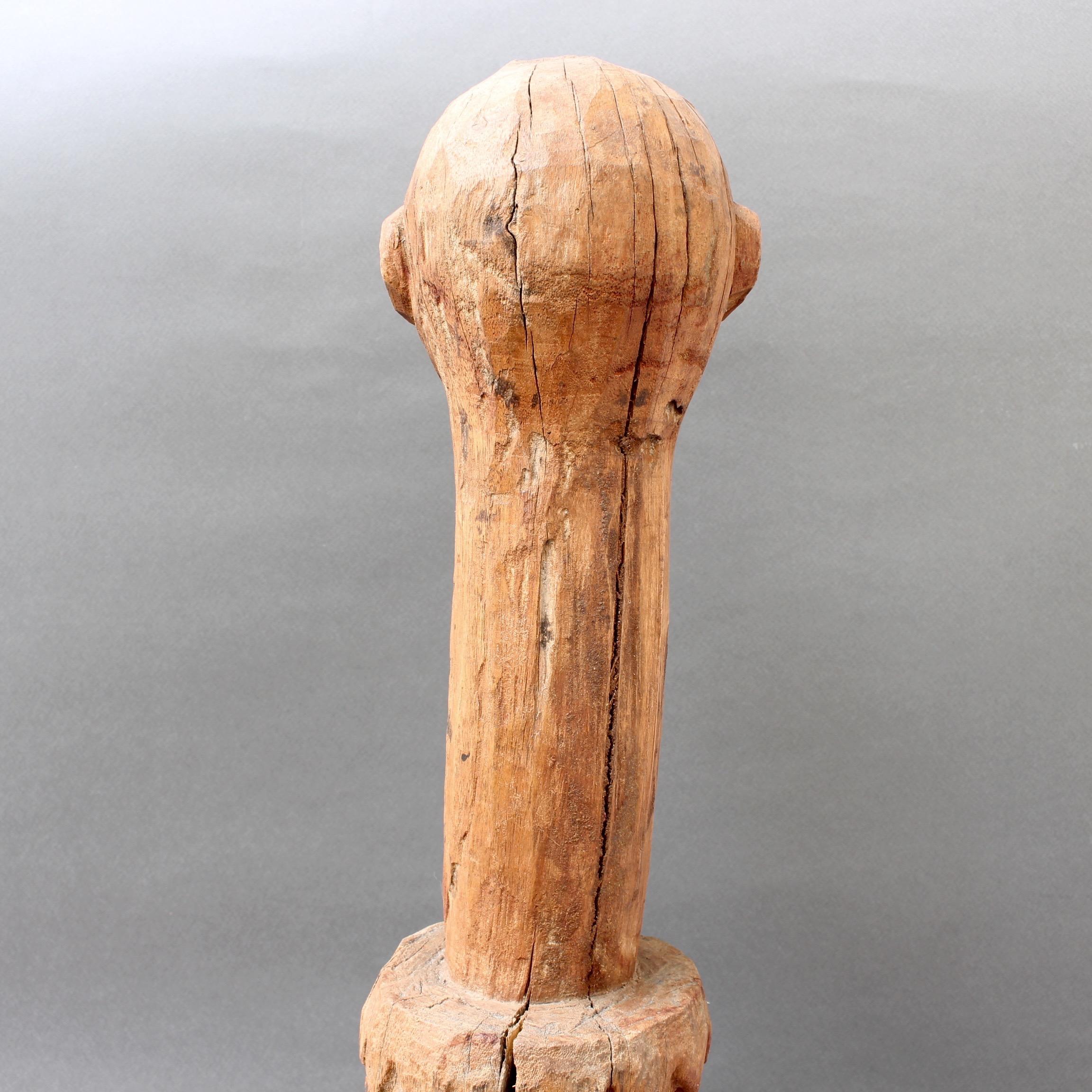 Midcentury Wooden Carving of Protective Figure from Sumba Island, Indonesia 6