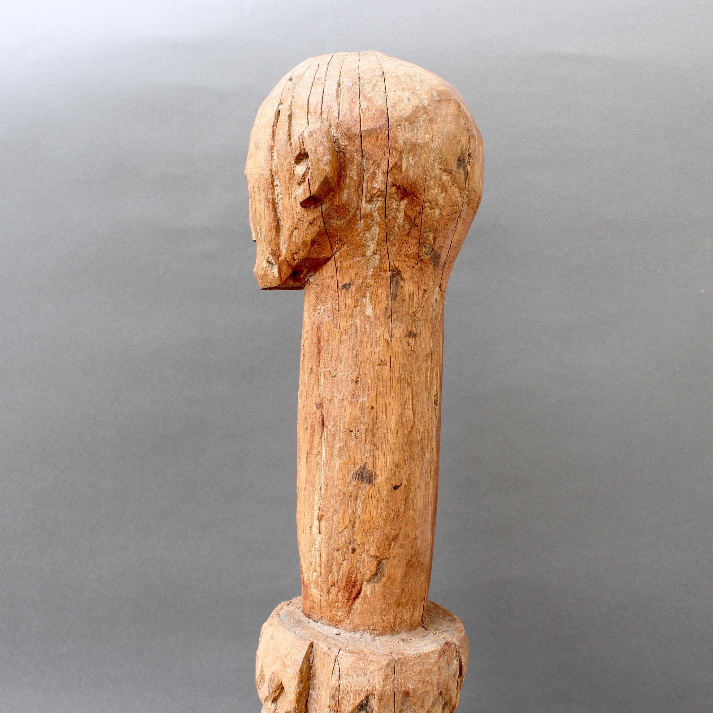 Midcentury Wooden Carving of Protective Figure from Sumba Island, Indonesia 7