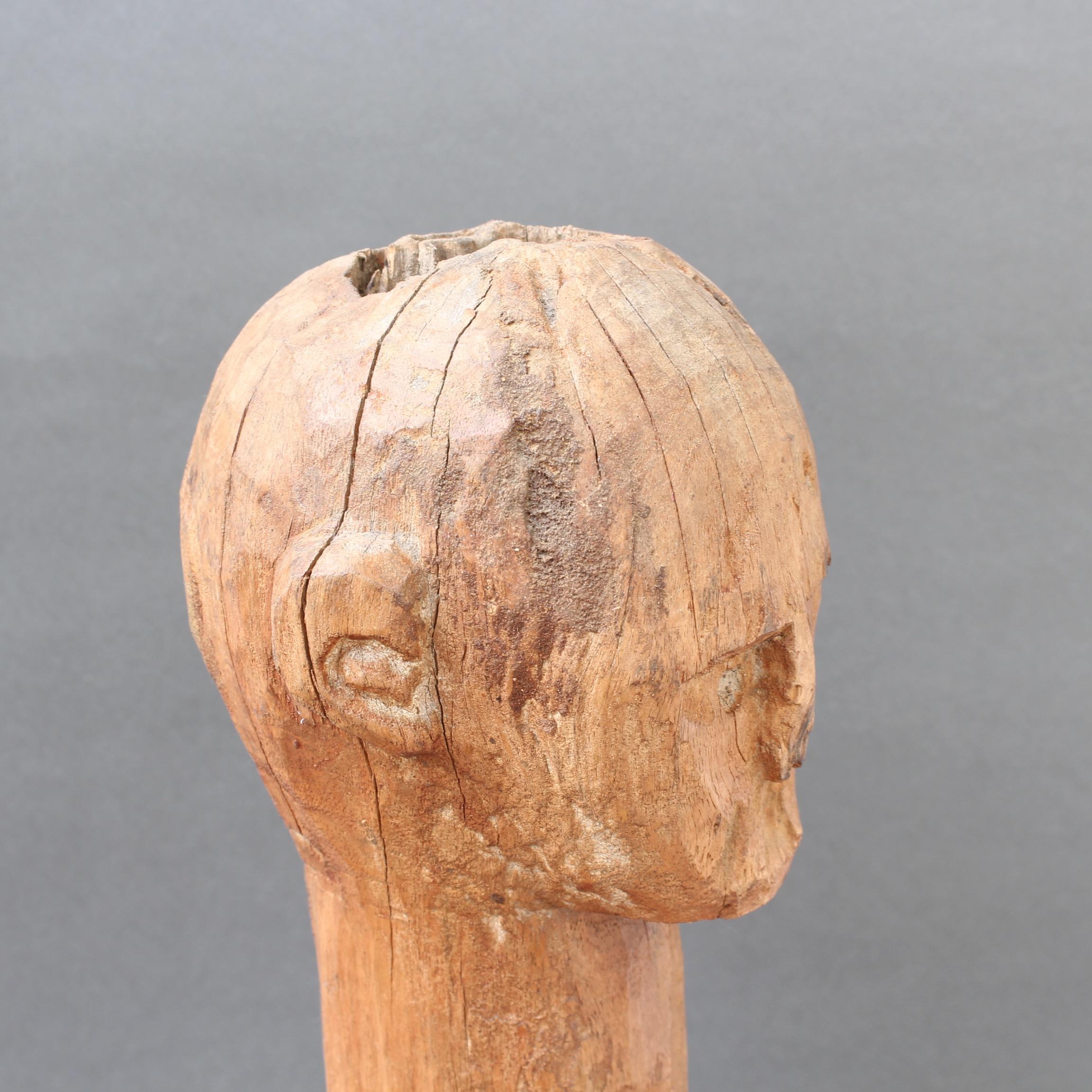 Midcentury Wooden Carving of Protective Figure from Sumba Island, Indonesia 13