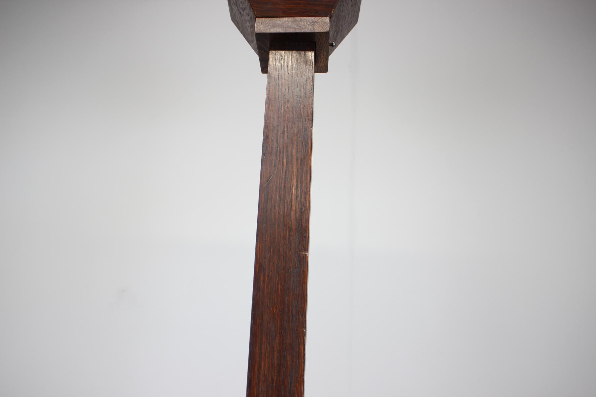 Holzkronleuchter aus der Mitte des Jahrhunderts, 1930er Jahre (Moderne der Mitte des Jahrhunderts) im Angebot