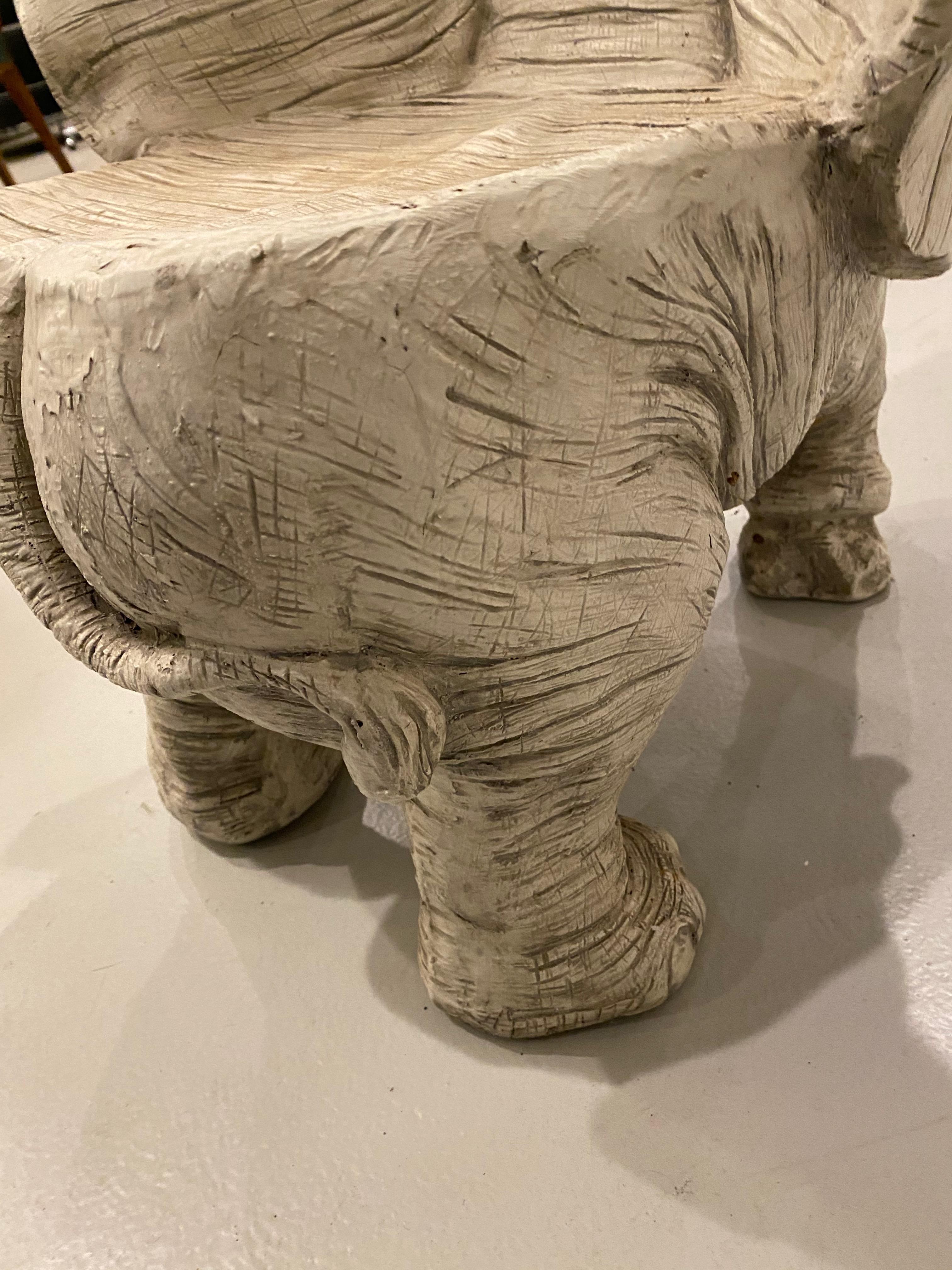 Midcentury Wooden Child's Elephant Chair For Sale 2