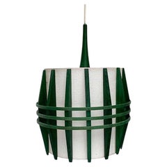 Mid-Century Wooden Cocoon Pendant