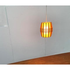 Mid-Century Modern Wooden Cocoon Pendant Lamp, Europe, 1960s Design