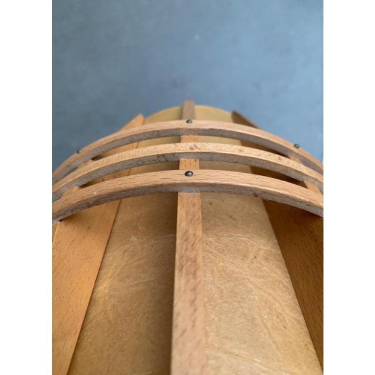 20th Century Mid-Century Wooden Cocoon Pendant Lamp, 1960s For Sale