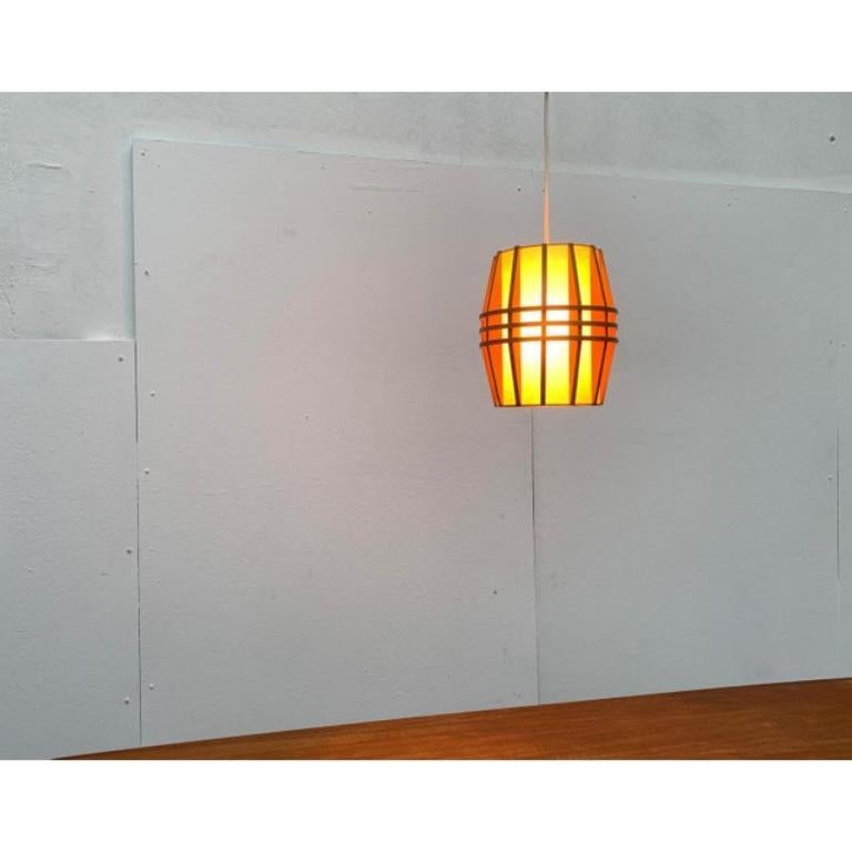 Mid-Century Wooden Cocoon Pendant Lamp, 1960s For Sale 2