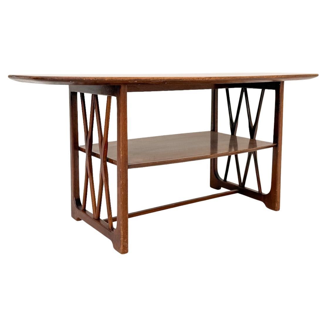 Mesa baja de madera de mediados de siglo de A.A. Patijn para Zijlstra Joure, años 50 en venta