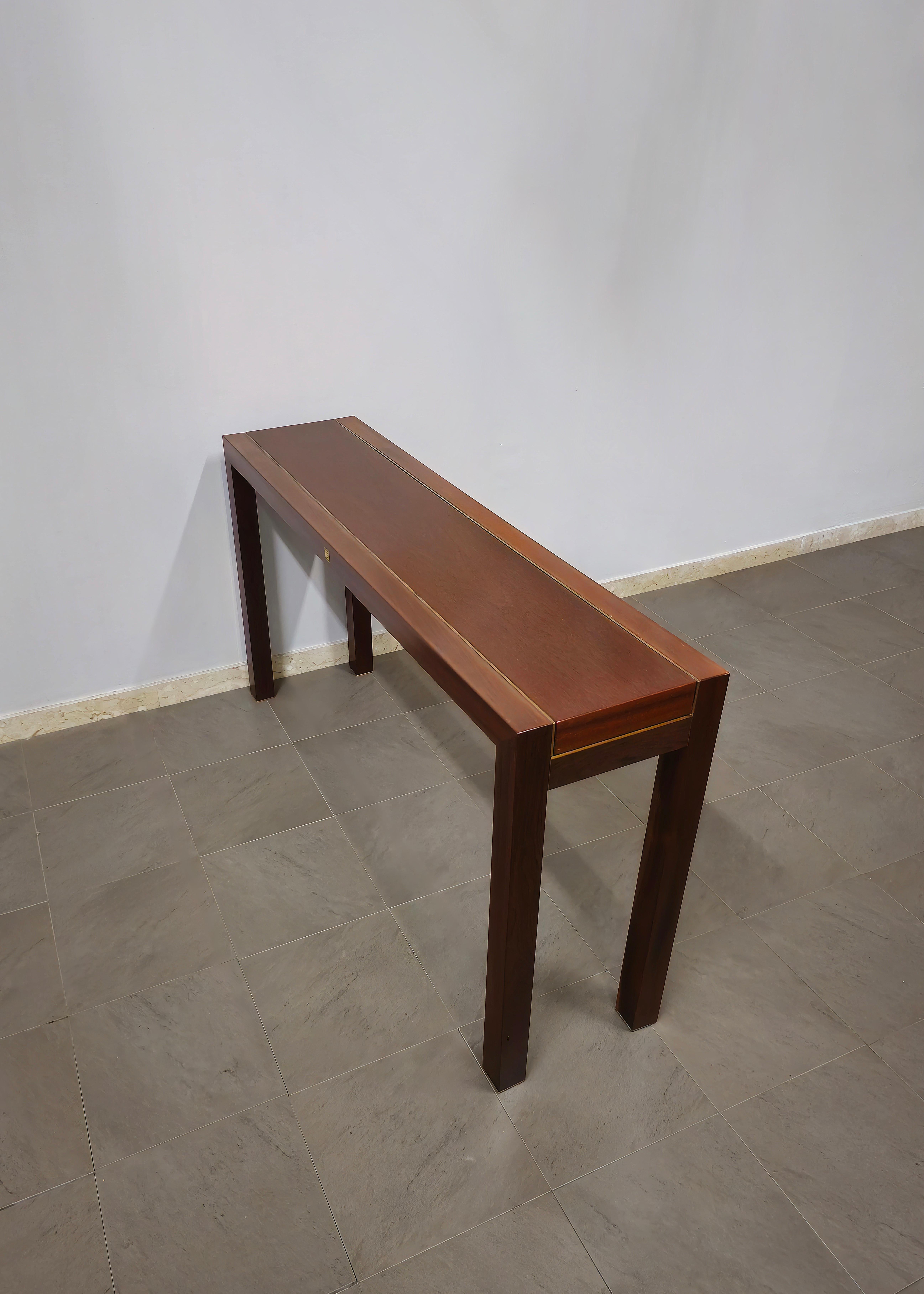 Mid-century Wooden Console by Pierre Balmain Paris, 1980s 4