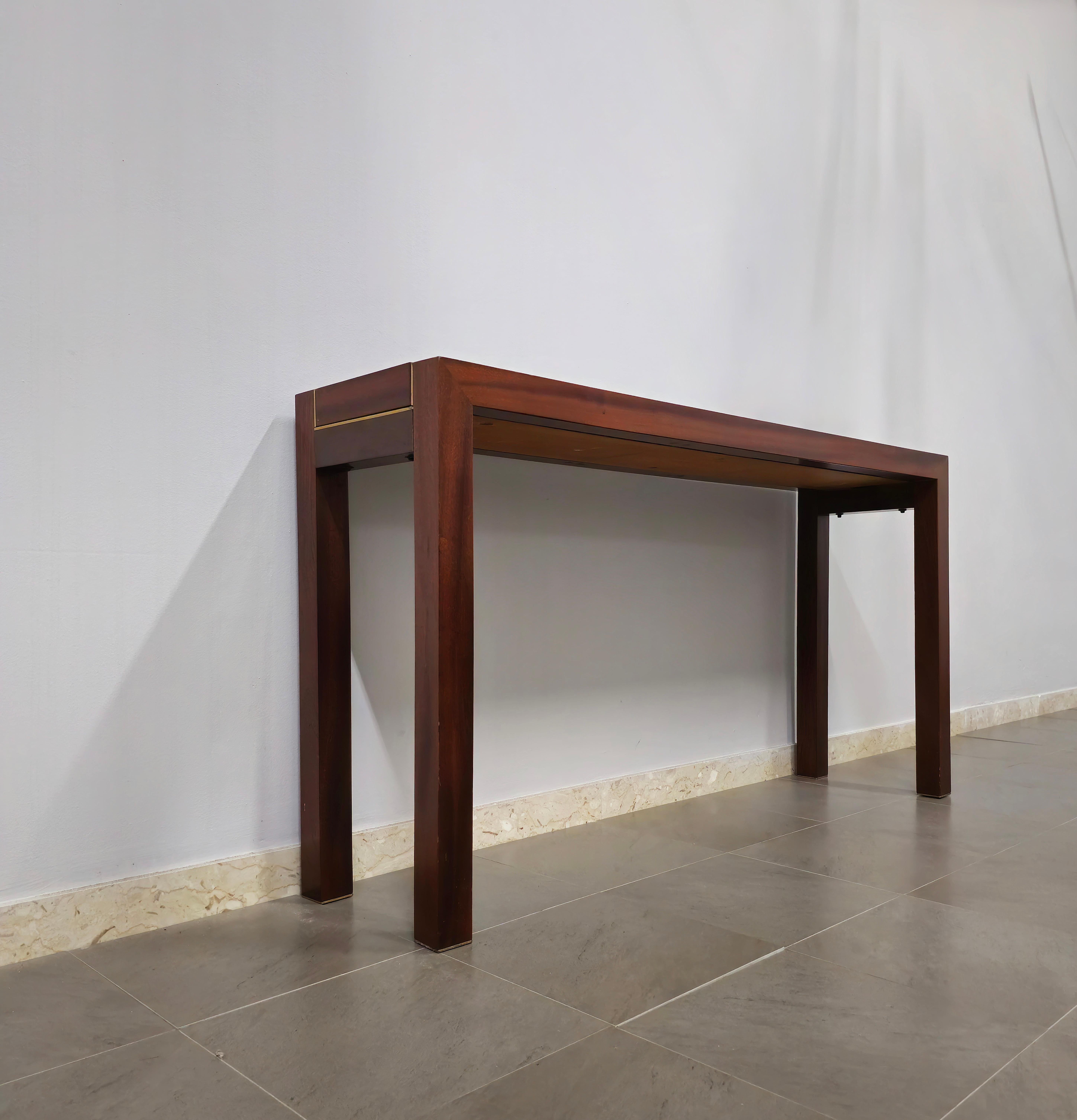Mid-century Wooden Console by Pierre Balmain Paris, 1980s 5