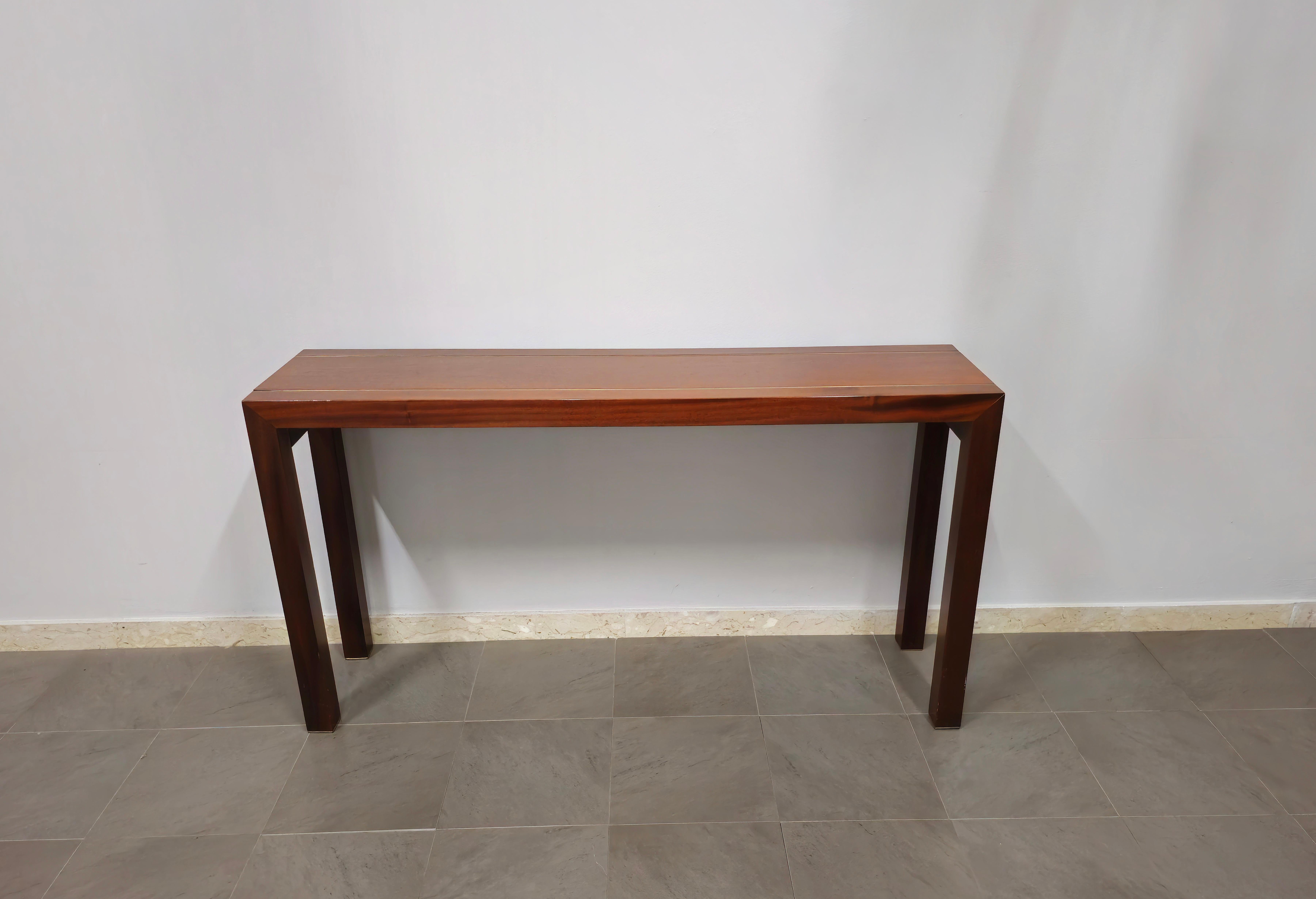 Mid-century Wooden Console by Pierre Balmain Paris, 1980s 7