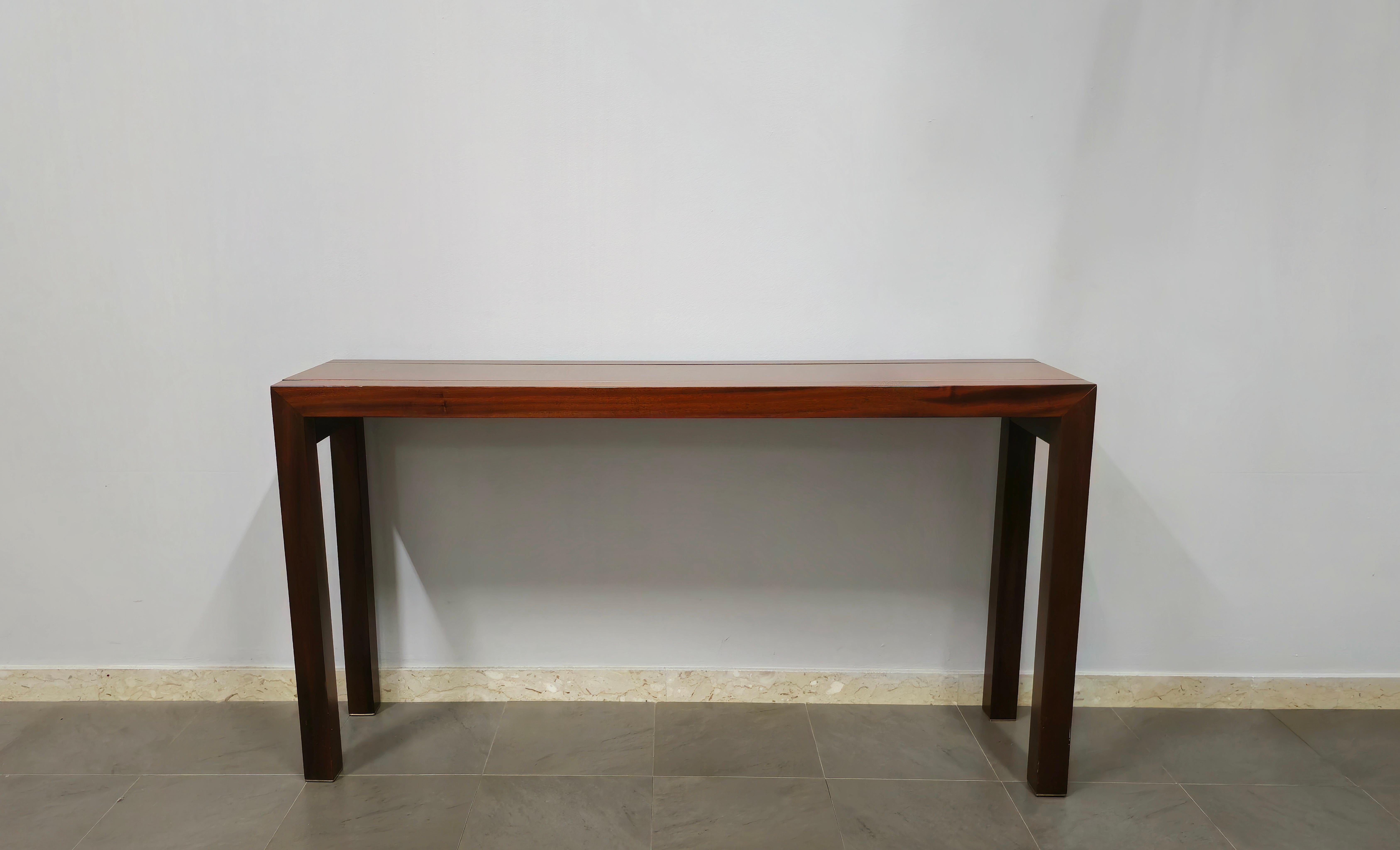 Mid-century Wooden Console by Pierre Balmain Paris, 1980s 8