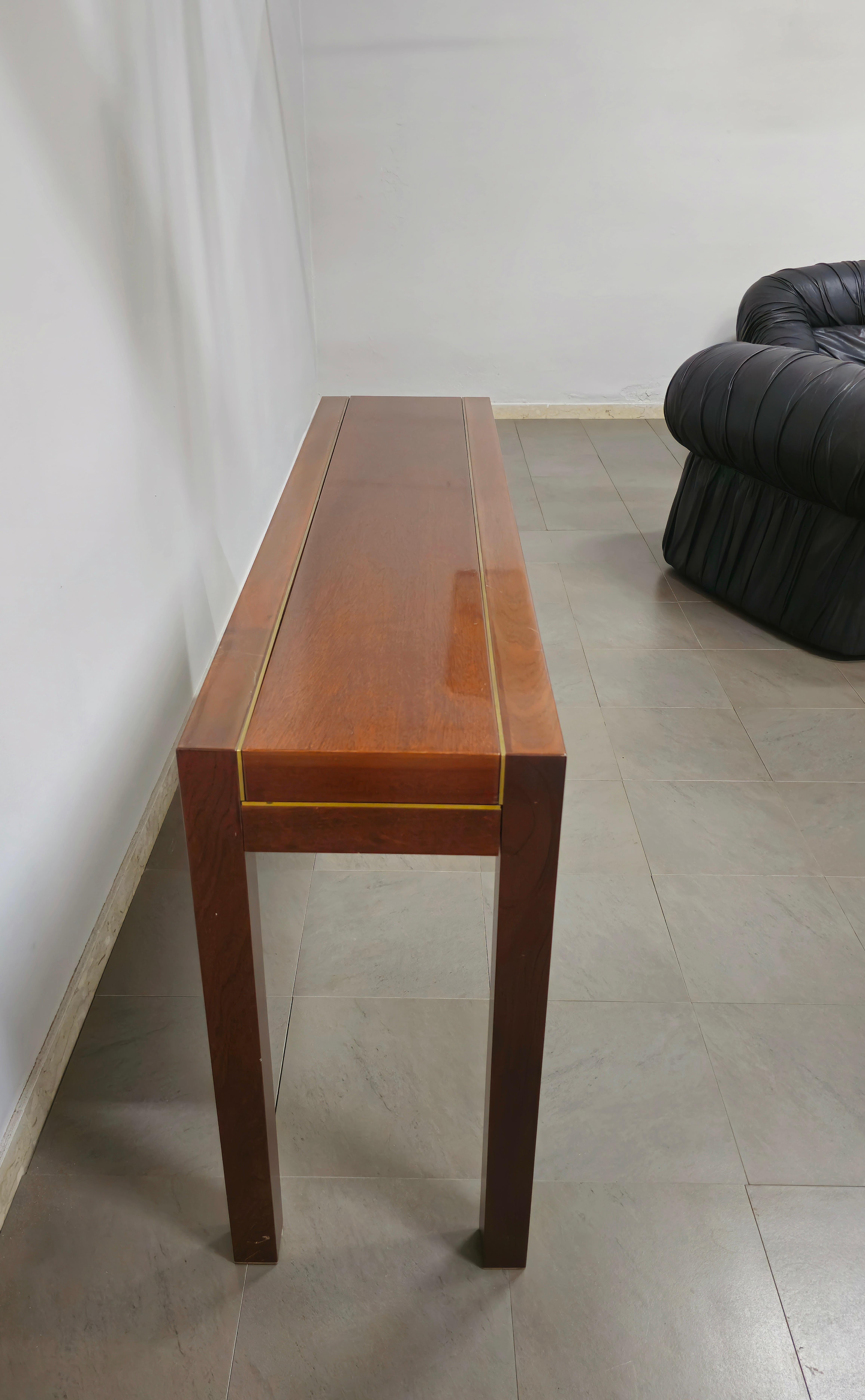 Mid-century Wooden Console by Pierre Balmain Paris, 1980s 11