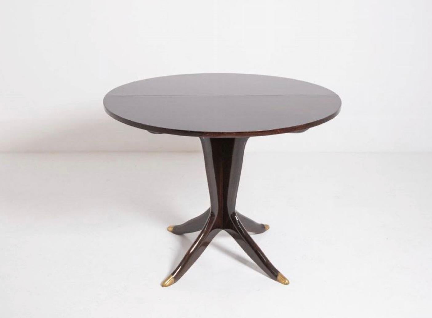 Konsolentisch aus Holz aus der Mitte des Jahrhunderts von Ico Parisi Attr., Italien, 1950er Jahre (Moderne der Mitte des Jahrhunderts) im Angebot