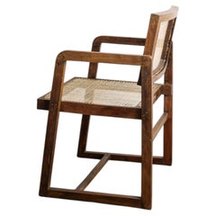 Mid Century Wooden Dining Office Chair by Pierre Jeanneret for Chandigarh, 1950s