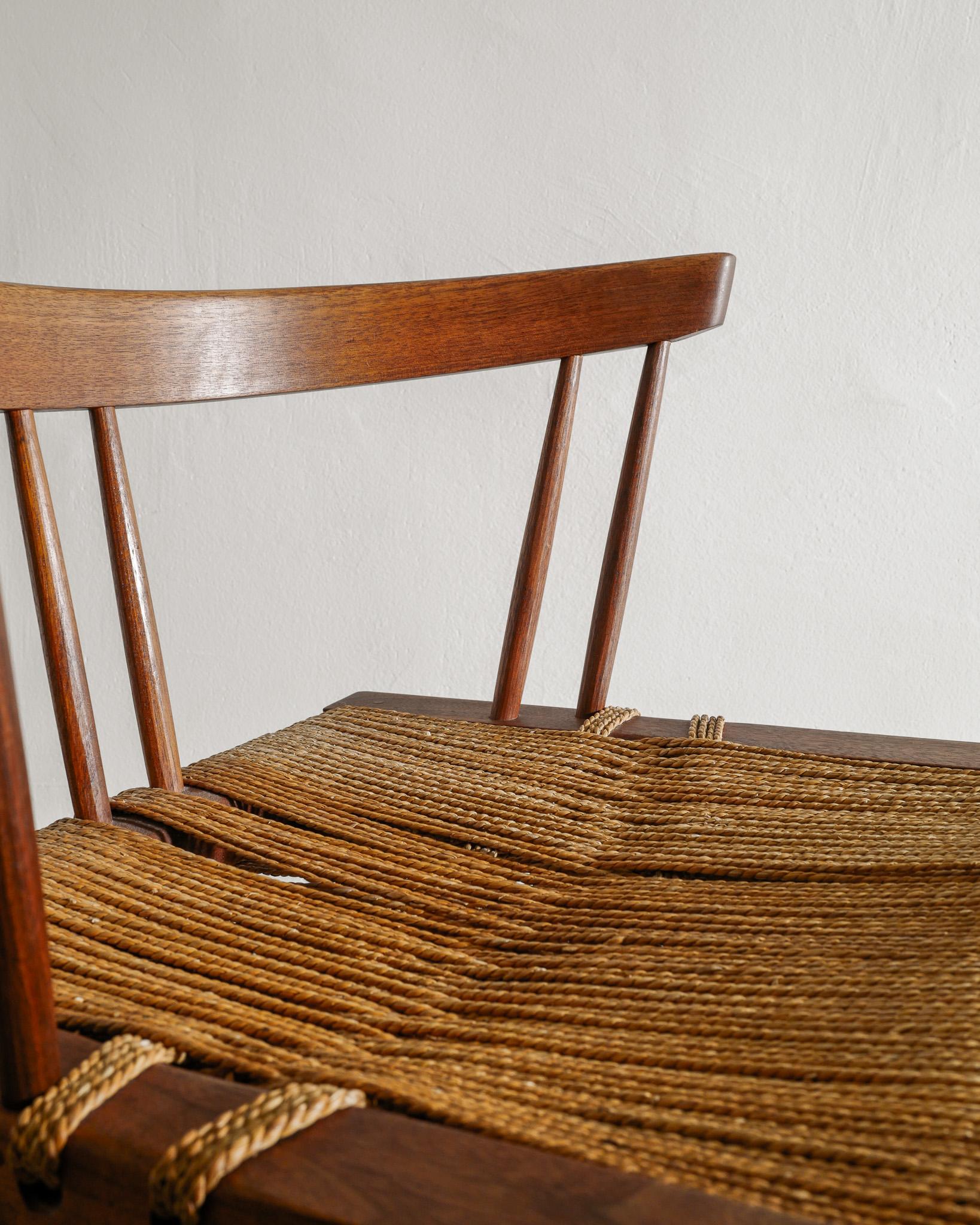 Mid Century Wooden Dining Office Grass Chair in Walnut by George Nakashima 1960s (Mitte des 20. Jahrhunderts) im Angebot