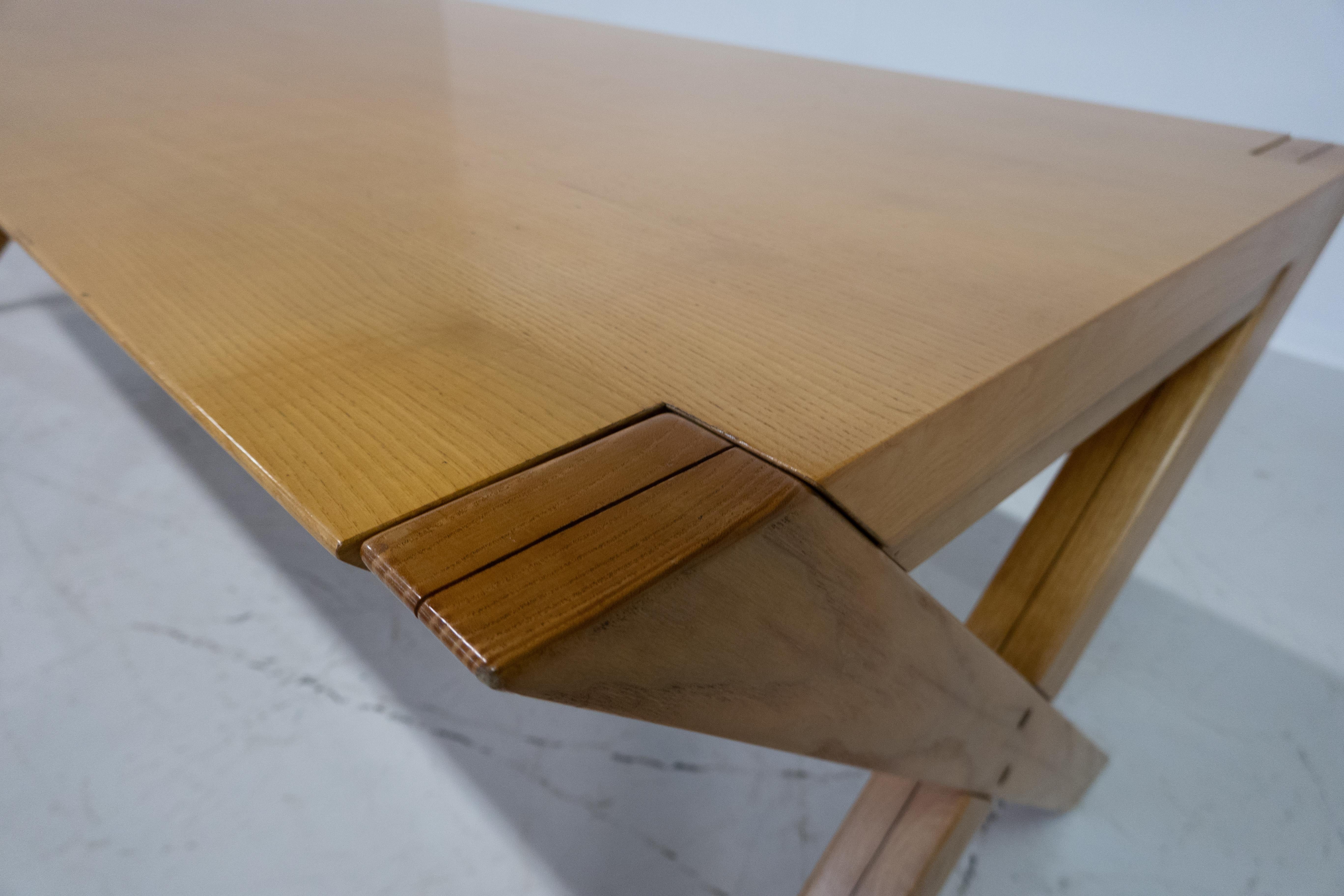 Mid-Century Wooden Dining Table Werther Toffoloni and Piero Palange for Germa For Sale 8