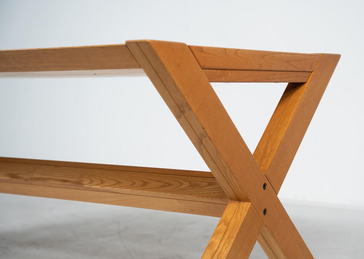Table de salle à manger en bois du milieu du siècle Werther Toffoloni et Piero Palange pour Germa, 1970
