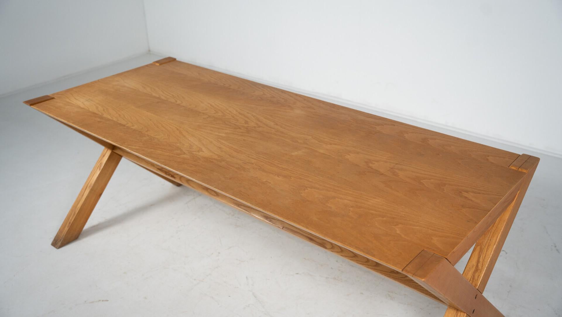Bois Table de salle à manger en bois du milieu du siècle Werther Toffoloni et Piero Palange pour Germa en vente